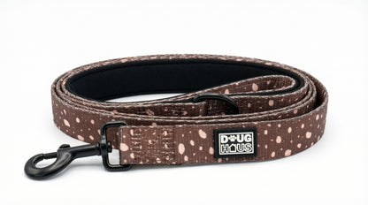 Brown and cream adjustable dog leash for dogs