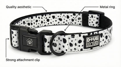 Stylish neutral dog collar with metal buckle
