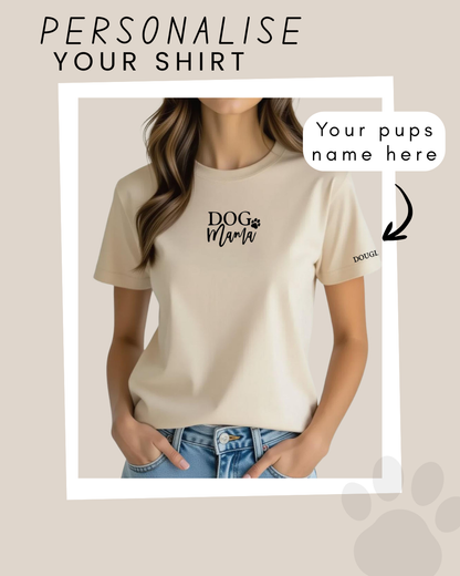 Dog Mama T-Shirt Beige