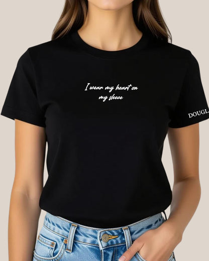 I Wear My Heart on My Sleeve T-Shirt Black