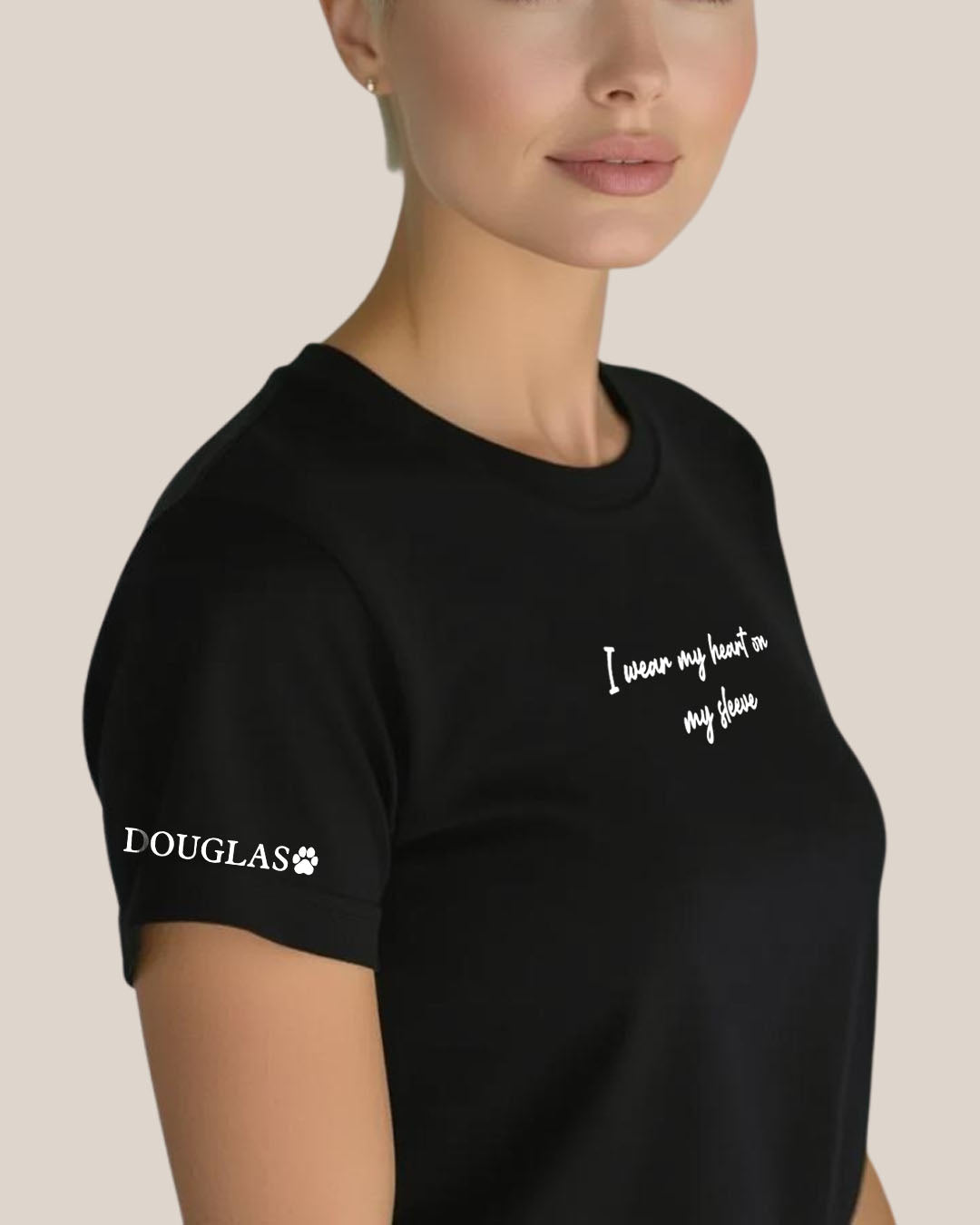 I Wear My Heart on My Sleeve T-Shirt Black