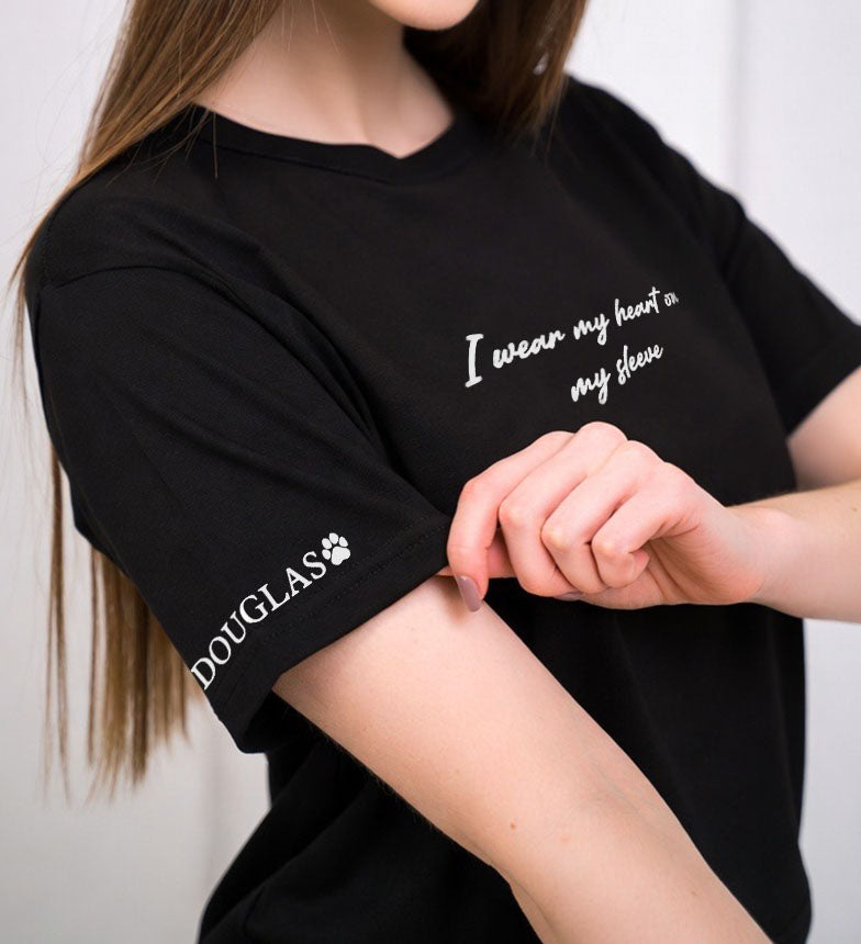 I Wear My Heart on My Sleeve T-Shirt Black