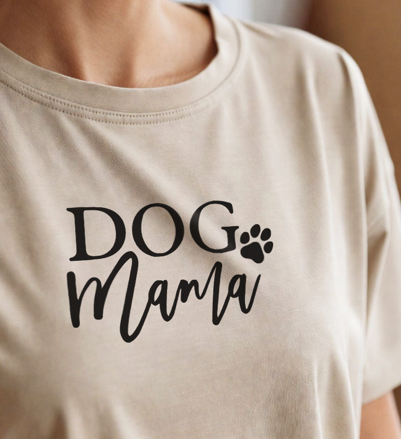 Dog Mama T-Shirt Beige